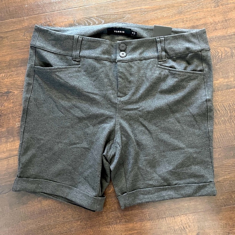 Torrid Gray Bermuda Shorts Casual Style